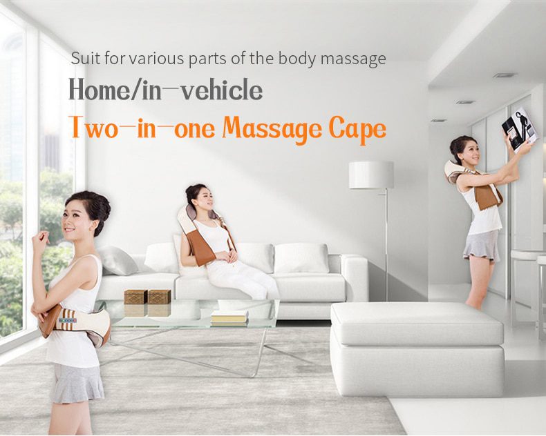 (with Gift Box)JinKaiRui U Shape Electrical Shiatsu Back Neck Shoulder Body Massager Infrared Heated Kneading Car/Home Massagem (with Gift Box)JinKaiRui U Shape Electrical Shiatsu Back Neck Shoulder Body Massager Infrared Heated Kneading Car/Home Massagem