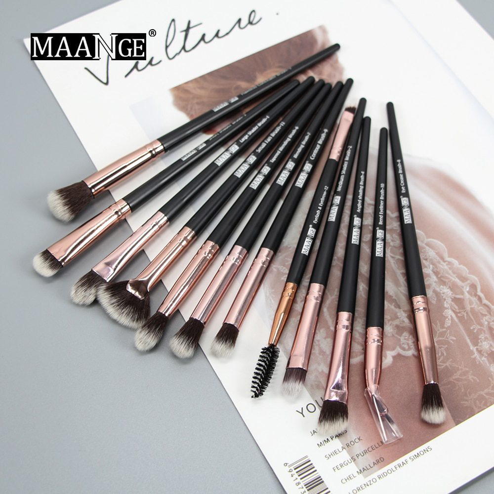 MAANGE Pro 3/5/12 pcs/lot Makeup Brushes Set Eye Shadow Blending Eyeliner Eyelash Eyebrow Brushes For Makeup New MAANGE Pro 3/5/12 pcs/lot Makeup Brushes Set Eye Shadow Blending Eyeliner Eyelash Eyebrow Brushes For Makeup New