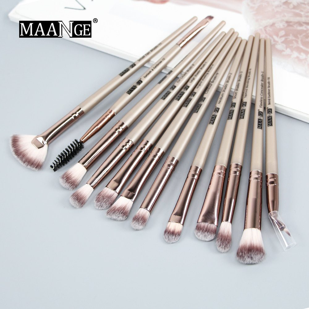 MAANGE Pro 3/5/12 pcs/lot Makeup Brushes Set Eye Shadow Blending Eyeliner Eyelash Eyebrow Brushes For Makeup New MAANGE Pro 3/5/12 pcs/lot Makeup Brushes Set Eye Shadow Blending Eyeliner Eyelash Eyebrow Brushes For Makeup New