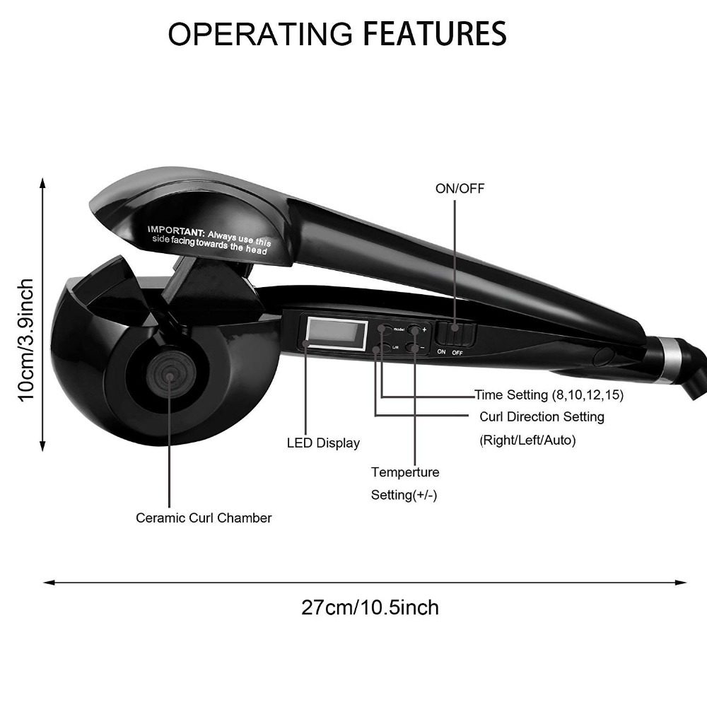 New Automatic LCD Anti-Scalding Curling Iron Hair Heating Curler Wand Styling Tools Styler Curl Iron Ceramic Curlers Spiral WXB New Automatic LCD Anti-Scalding Curling Iron Hair Heating Curler Wand Styling Tools Styler Curl Iron Ceramic Curlers Spiral WXB