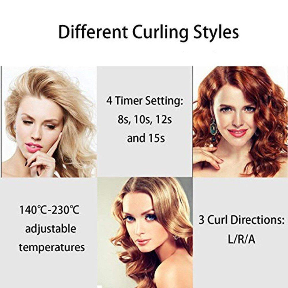 New Automatic LCD Anti-Scalding Curling Iron Hair Heating Curler Wand Styling Tools Styler Curl Iron Ceramic Curlers Spiral WXB New Automatic LCD Anti-Scalding Curling Iron Hair Heating Curler Wand Styling Tools Styler Curl Iron Ceramic Curlers Spiral WXB