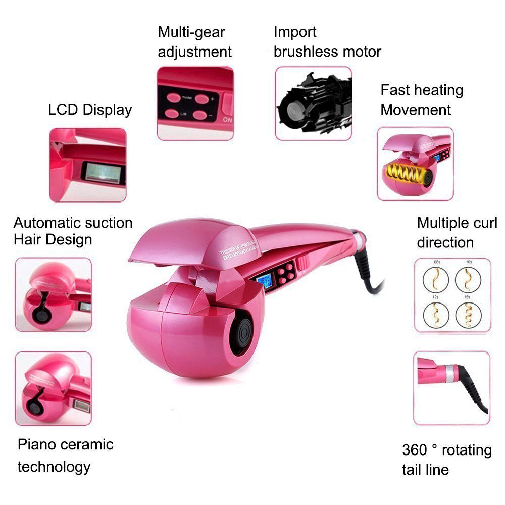 New Automatic LCD Anti-Scalding Curling Iron Hair Heating Curler Wand Styling Tools Styler Curl Iron Ceramic Curlers Spiral WXB New Automatic LCD Anti-Scalding Curling Iron Hair Heating Curler Wand Styling Tools Styler Curl Iron Ceramic Curlers Spiral WXB