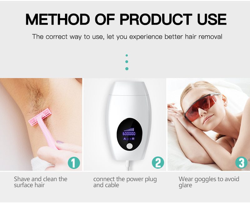 600000 flash professional permanent IPL Laser Depilator LCD laser hair removal Photoepilator women painless hair remover machine