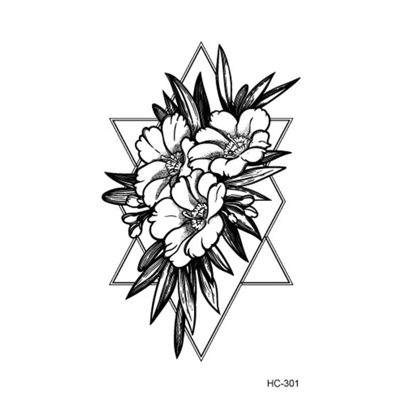 Hot 1PC Popular Ballet Black White Flowers Tattoos Sticker Temporary Drawing Body Art Fake Water Transfer Hot 1PC Popular Ballet Black White Flowers Tattoos Sticker Temporary Drawing Body Art Fake Water Transfer