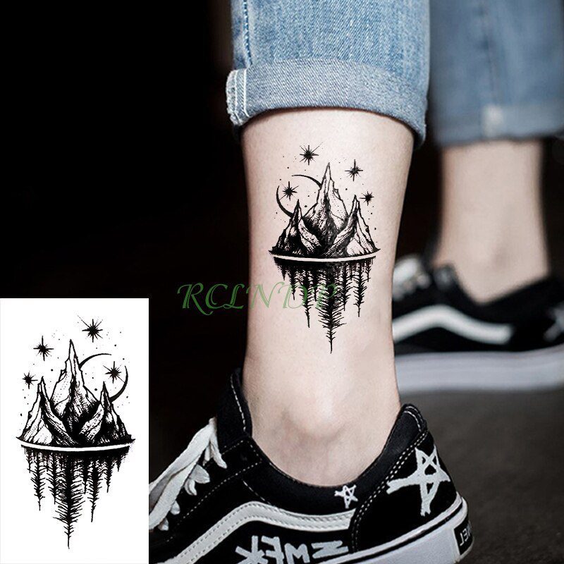 Waterproof Temporary Tattoo Stickers Moon Hill forest star Fake Tatto Flash Tatoo Tatouage Body Art Hand Foot for Girl Women Men Waterproof Temporary Tattoo Stickers Moon Hill forest star Fake Tatto Flash Tatoo Tatouage Body Art Hand Foot for Girl Women Men