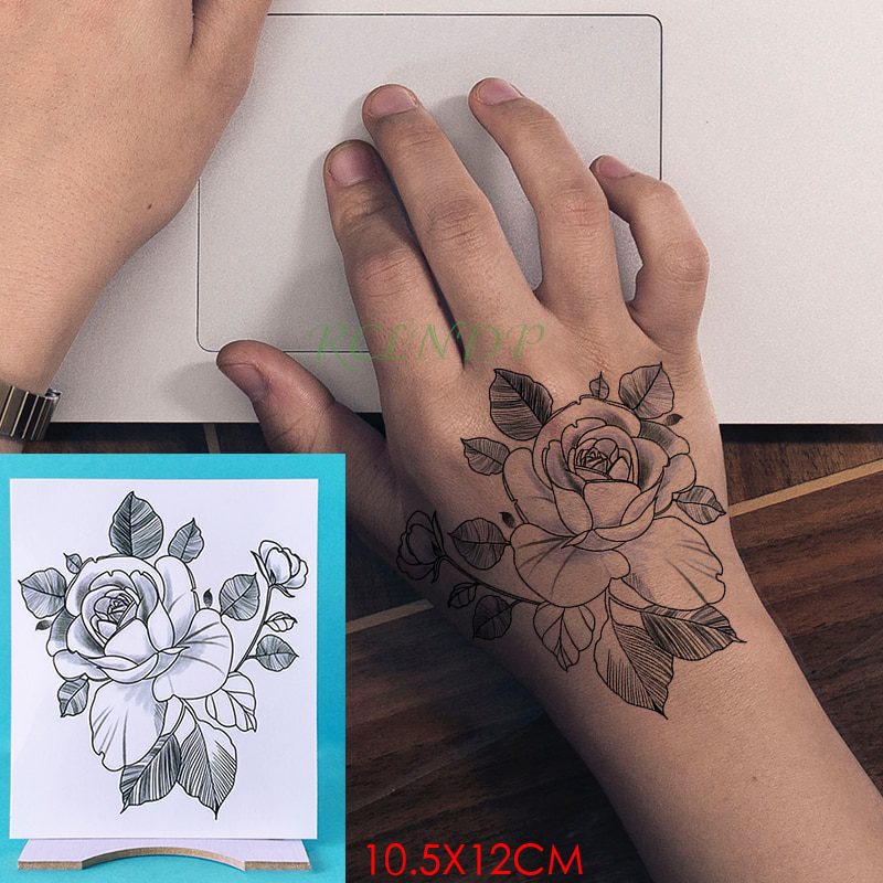 Waterproof Temporary Tattoo Sticker Flower Rose Fake Tatto Flash Tatoo Hand Arm Foot Back Tato body art for Girl Women Men Waterproof Temporary Tattoo Sticker Flower Rose Fake Tatto Flash Tatoo Hand Arm Foot Back Tato body art for Girl Women Men