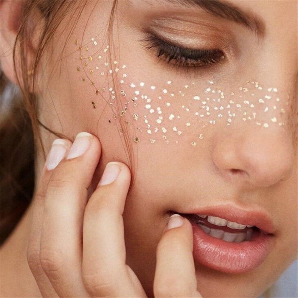 2019 New Gold Face Temporary Tattoo Waterproof Blocked Freckles Makeup Stickers Eye Decal Wholesale 2019 New Gold Face Temporary Tattoo Waterproof Blocked Freckles Makeup Stickers Eye Decal Wholesale