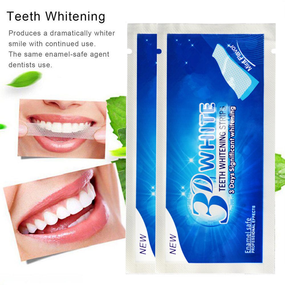 2pcs/Bag Professional 3D Teeth Whitening Strips Dental Bleaching Advanced White Gel Strips Oral Hygiene Care Dental Tools TSLM2 2pcs/Bag Professional 3D Teeth Whitening Strips Dental Bleaching Advanced White Gel Strips Oral Hygiene Care Dental Tools TSLM2