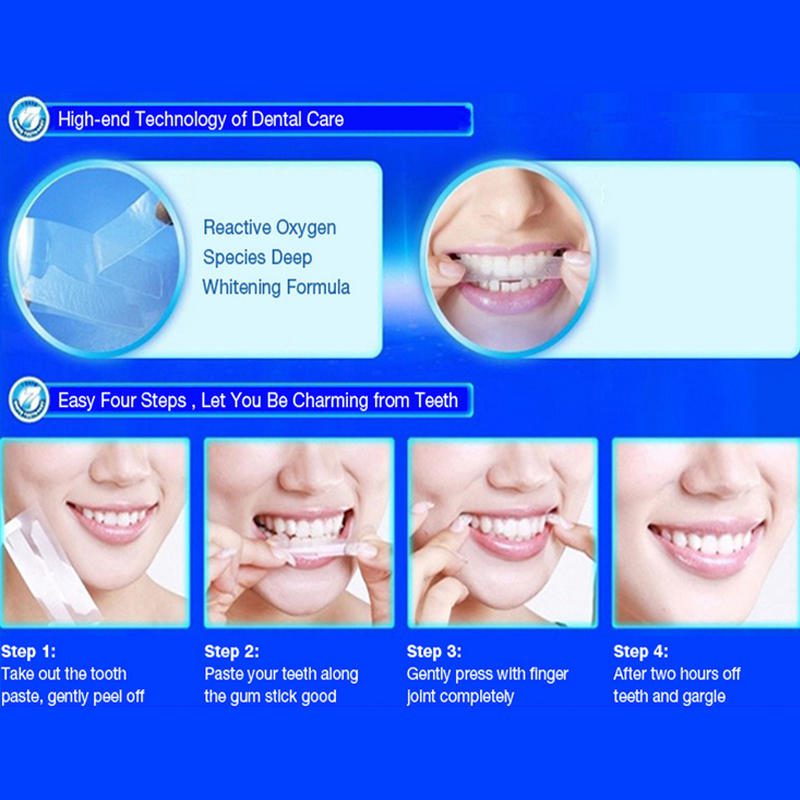 2pcs/Bag Professional 3D Teeth Whitening Strips Dental Bleaching Advanced White Gel Strips Oral Hygiene Care Dental Tools TSLM2 2pcs/Bag Professional 3D Teeth Whitening Strips Dental Bleaching Advanced White Gel Strips Oral Hygiene Care Dental Tools TSLM2