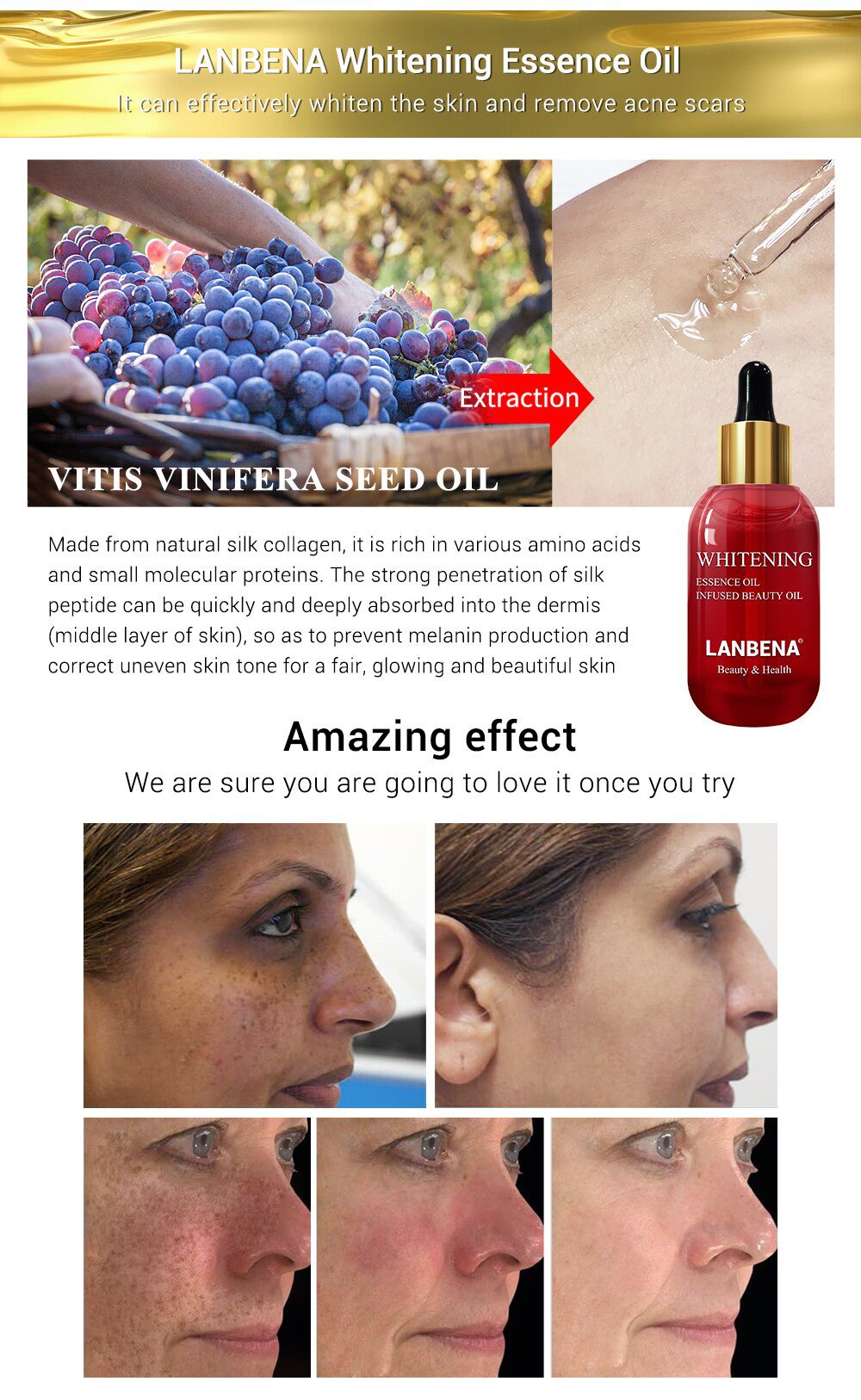LANBENA Skin Care Face Serum Vitamina C Whitening Serum Facial Essential Oil 24k Gold Serum Essences Hyaluronic Acid Face Care LANBENA Skin Care Face Serum Vitamina C Whitening Serum Facial Essential Oil 24k Gold Serum Essences Hyaluronic Acid Face Care