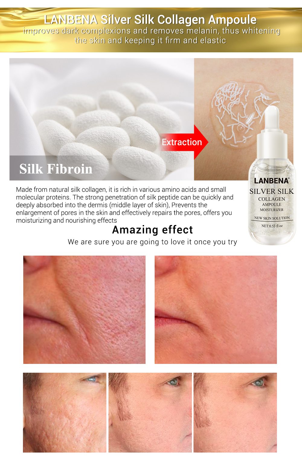 LANBENA Skin Care Face Serum Vitamina C Whitening Serum Facial Essential Oil 24k Gold Serum Essences Hyaluronic Acid Face Care LANBENA Skin Care Face Serum Vitamina C Whitening Serum Facial Essential Oil 24k Gold Serum Essences Hyaluronic Acid Face Care