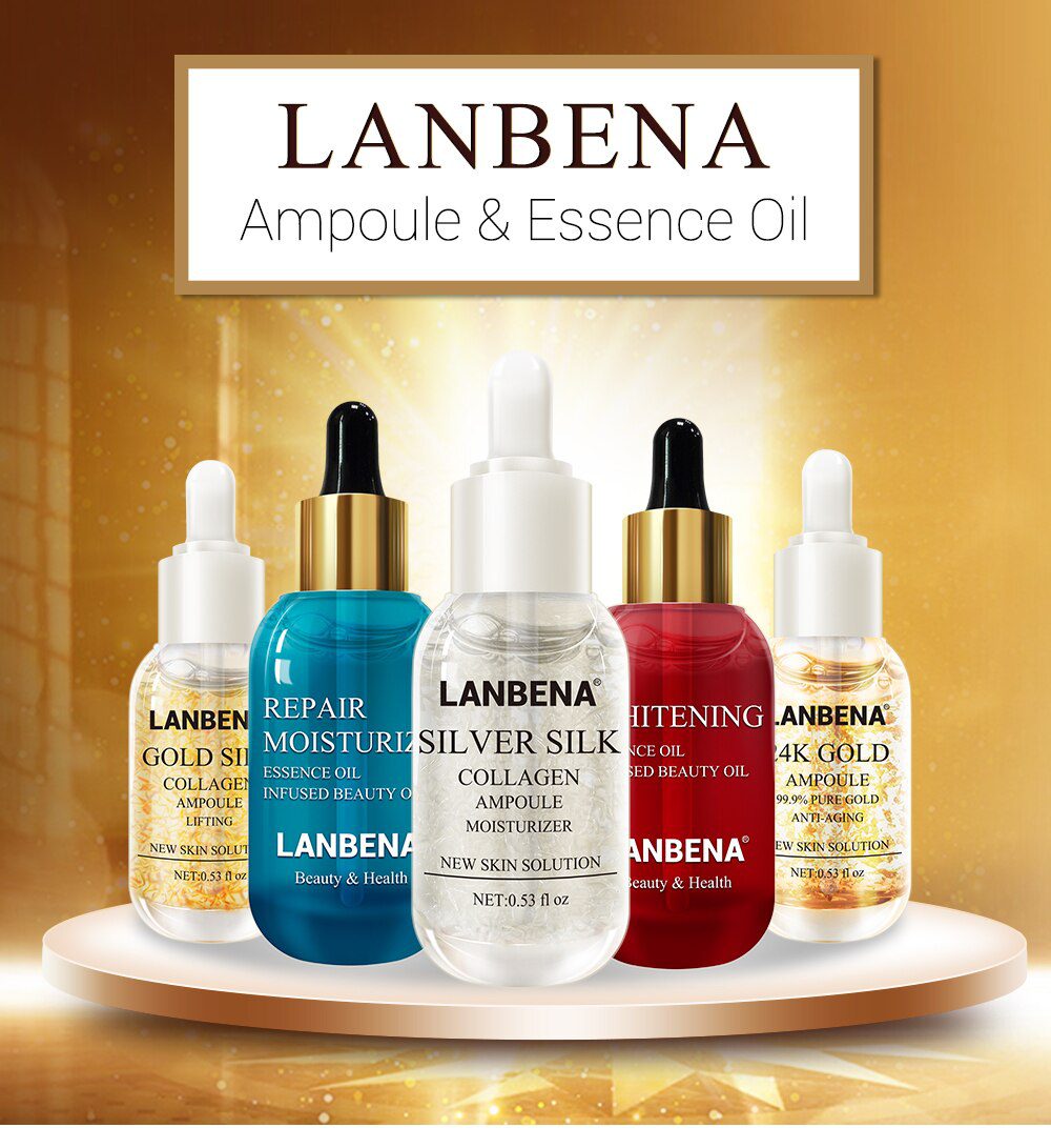 LANBENA Skin Care Face Serum Vitamina C Whitening Serum Facial Essential Oil 24k Gold Serum Essences Hyaluronic Acid Face Care LANBENA Skin Care Face Serum Vitamina C Whitening Serum Facial Essential Oil 24k Gold Serum Essences Hyaluronic Acid Face Care