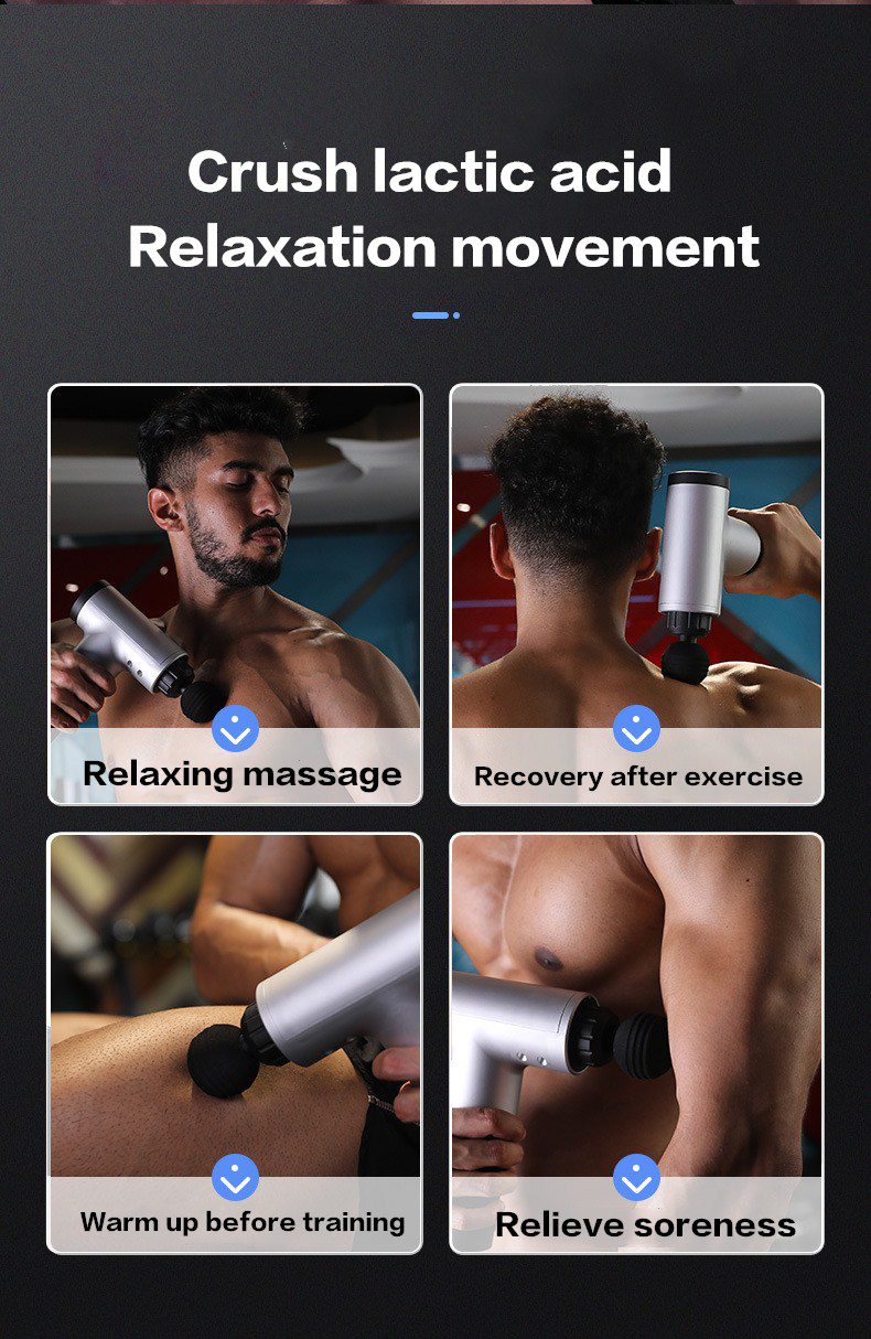 Massage Gun Muscle Relaxation Massager Vibration Gun Vibration Massage Fitness Equipment Noise Reduction Design Brushless Motor Massage Gun Muscle Relaxation Massager Vibration Gun Vibration Massage Fitness Equipment Noise Reduction Design Brushless Motor