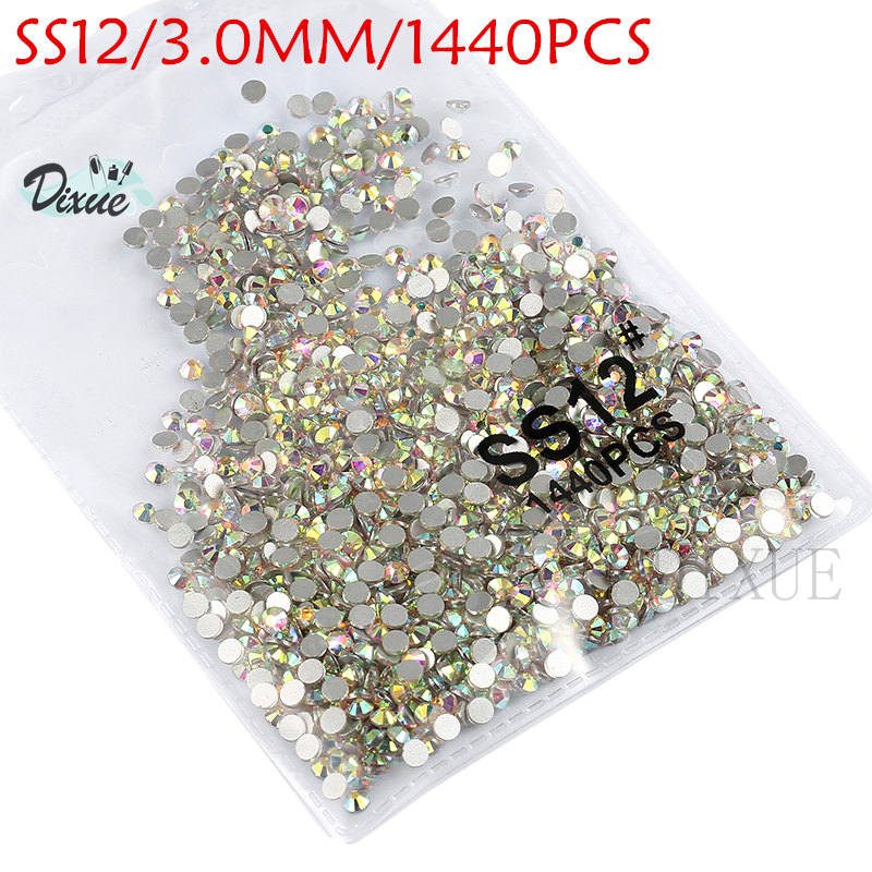 High light AAA rhinestone crystal AB clear SS3-SS40(1.3mm-8.4mm) Non Hotfix flatback Rhinestones for Nails 3D nail art gems045 High light AAA rhinestone crystal AB clear SS3-SS40(1.3mm-8.4mm) Non Hotfix flatback Rhinestones for Nails 3D nail art gems045