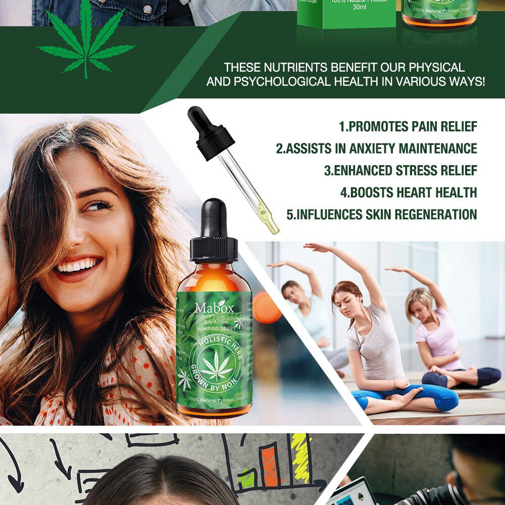 MABOX Hemp Oil, 100% Natural Sleep Aid Anti Stress Hemp Extract Drops for Pain, Anxiety & Stress Relief, 2000mg Contains cbd MABOX Hemp Oil, 100% Natural Sleep Aid Anti Stress Hemp Extract Drops for Pain, Anxiety & Stress Relief, 2000mg Contains cbd