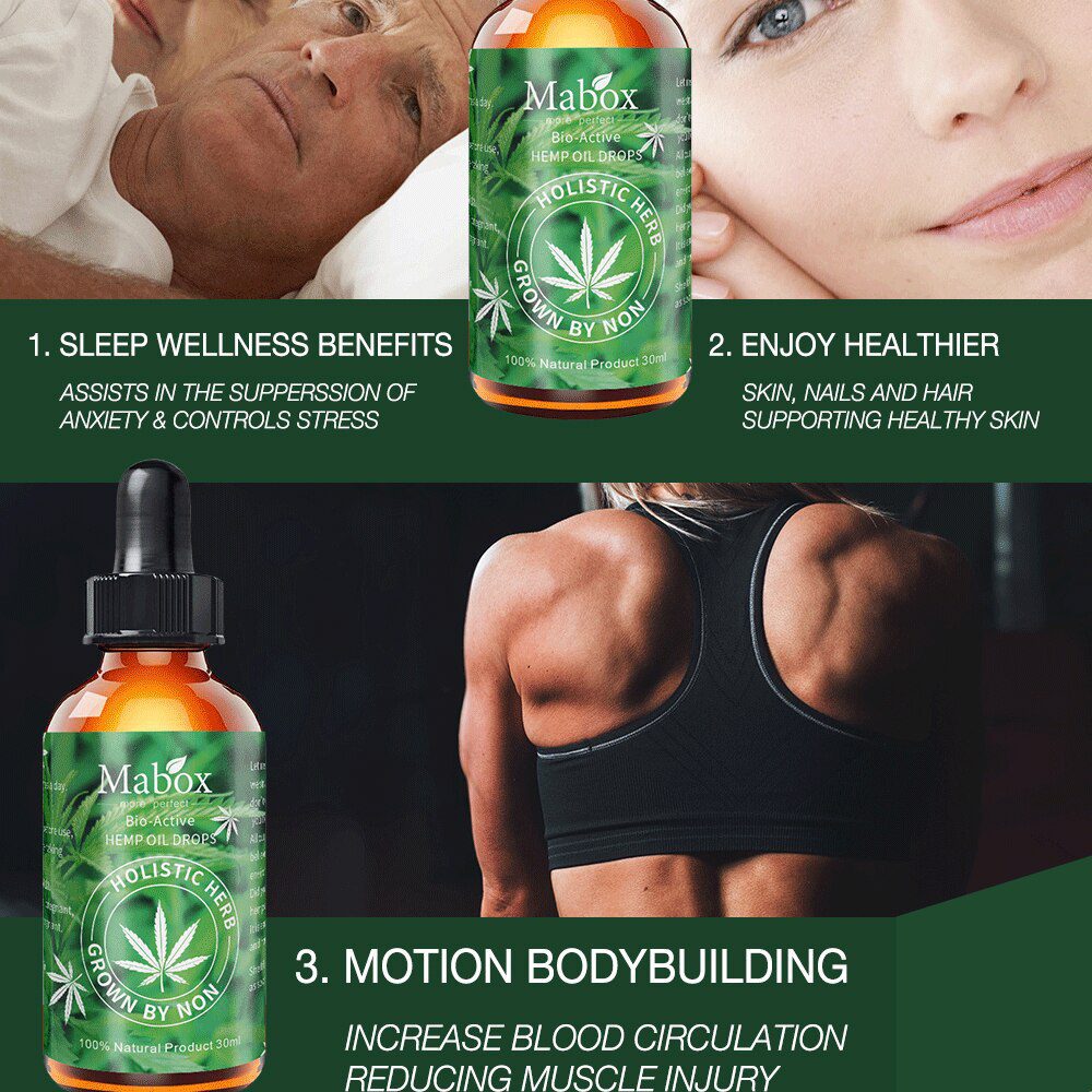 MABOX Hemp Oil, 100% Natural Sleep Aid Anti Stress Hemp Extract Drops for Pain, Anxiety & Stress Relief, 2000mg Contains cbd MABOX Hemp Oil, 100% Natural Sleep Aid Anti Stress Hemp Extract Drops for Pain, Anxiety & Stress Relief, 2000mg Contains cbd