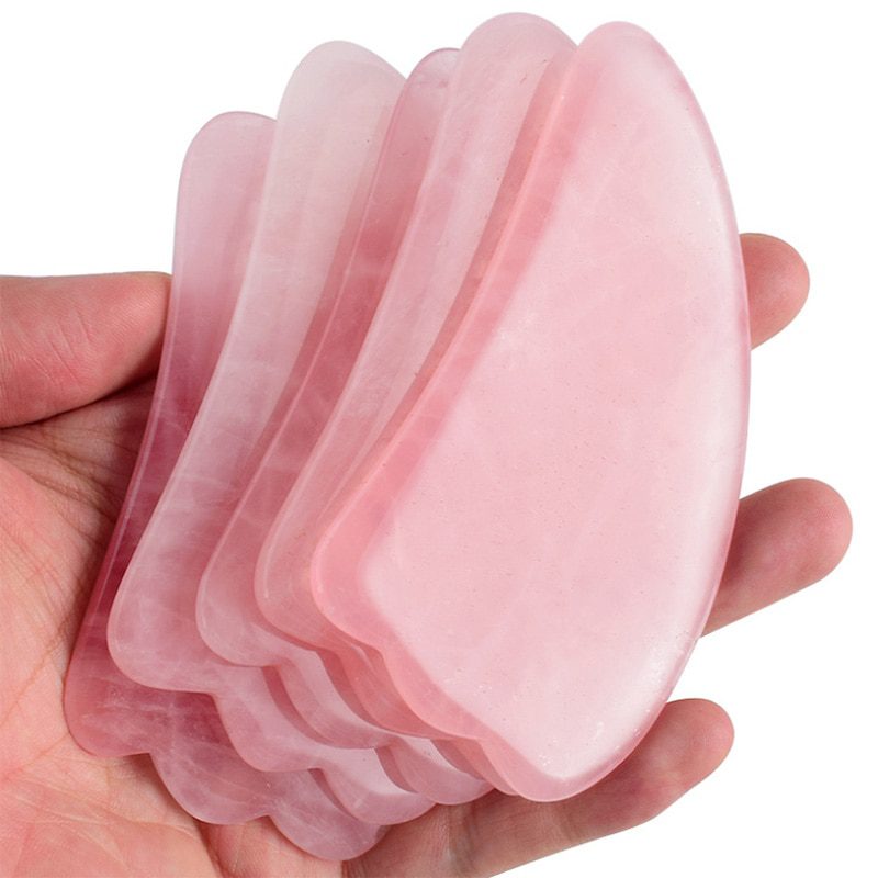 Pink Crystal Stone Jade Roller Set Face Lift Massage Roller Facial Slimming Massager Natural Quartz Stone Neck Massage Tool Pink Crystal Stone Jade Roller Set Face Lift Massage Roller Facial Slimming Massager Natural Quartz Stone Neck Massage Tool