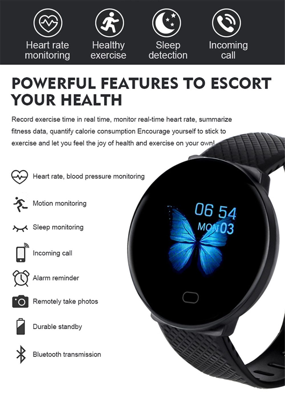Smart Watch Men 1.3'' Screen Fitness Tracker Ip67 Waterproof Blood Pressure Heart Rate Monitor Smartwatch Woman For Android IOS Smart Watch Men 1.3'' Screen Fitness Tracker Ip67 Waterproof Blood Pressure Heart Rate Monitor Smartwatch Woman For Android IOS