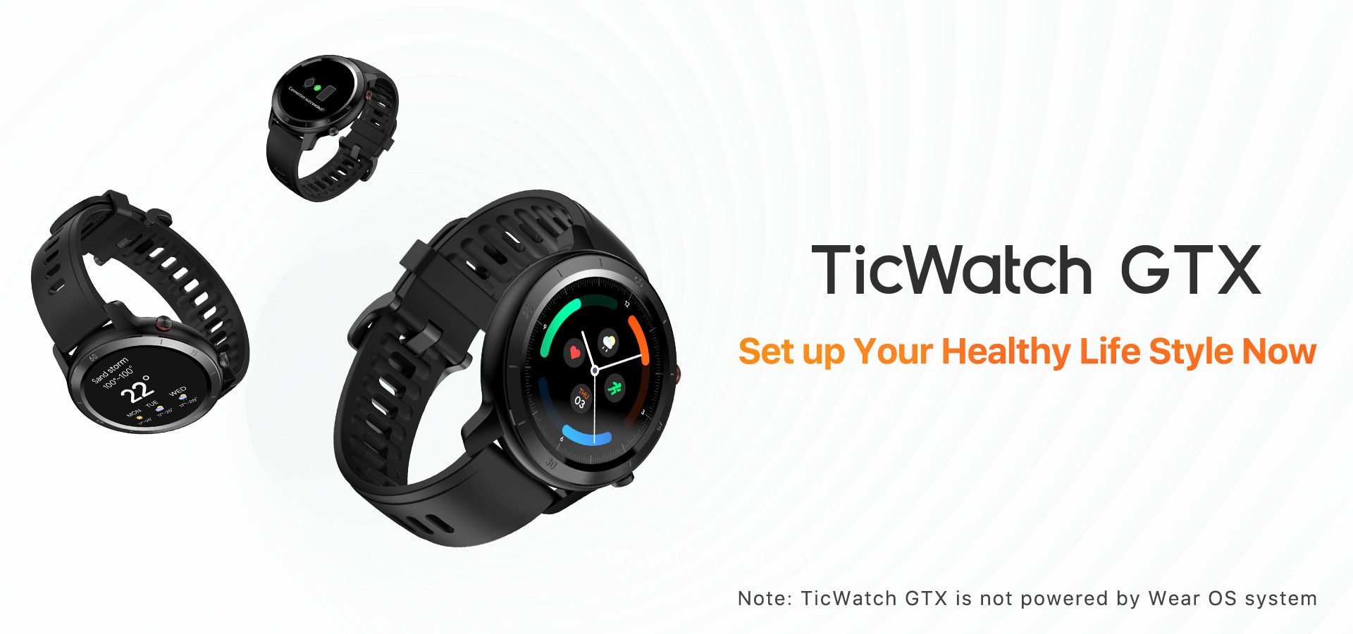 TicWatch GTX Fitness Smartwatch for Android &IPhone Long Battery Life IP68 Waterproof Heart Rate Monitoring Sleep Tracking TicWatch GTX Fitness Smartwatch for Android &IPhone Long Battery Life IP68 Waterproof Heart Rate Monitoring Sleep Tracking