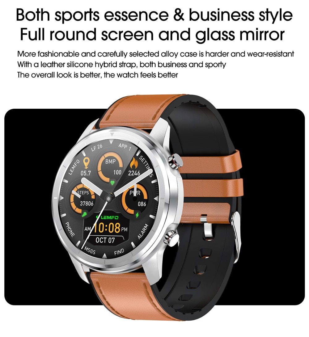 LEMFO SmartWatch Men 360*360 FUll Touch Heart Rate Monitor Sleep Test Blood Pressure PPG LF26 Smartwatch Fashion for Men LEMFO SmartWatch Men 360*360 FUll Touch Heart Rate Monitor Sleep Test Blood Pressure PPG LF26 Smartwatch Fashion for Men