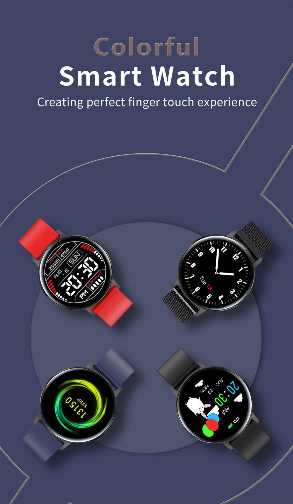 Full Touch Smart Watch Men Women IP68 Waterproof Smartwatch Heart Rate Fitness Tracker Twitter Reminder Round Smart Watches 2020 Full Touch Smart Watch Men Women IP68 Waterproof Smartwatch Heart Rate Fitness Tracker Twitter Reminder Round Smart Watches 2020