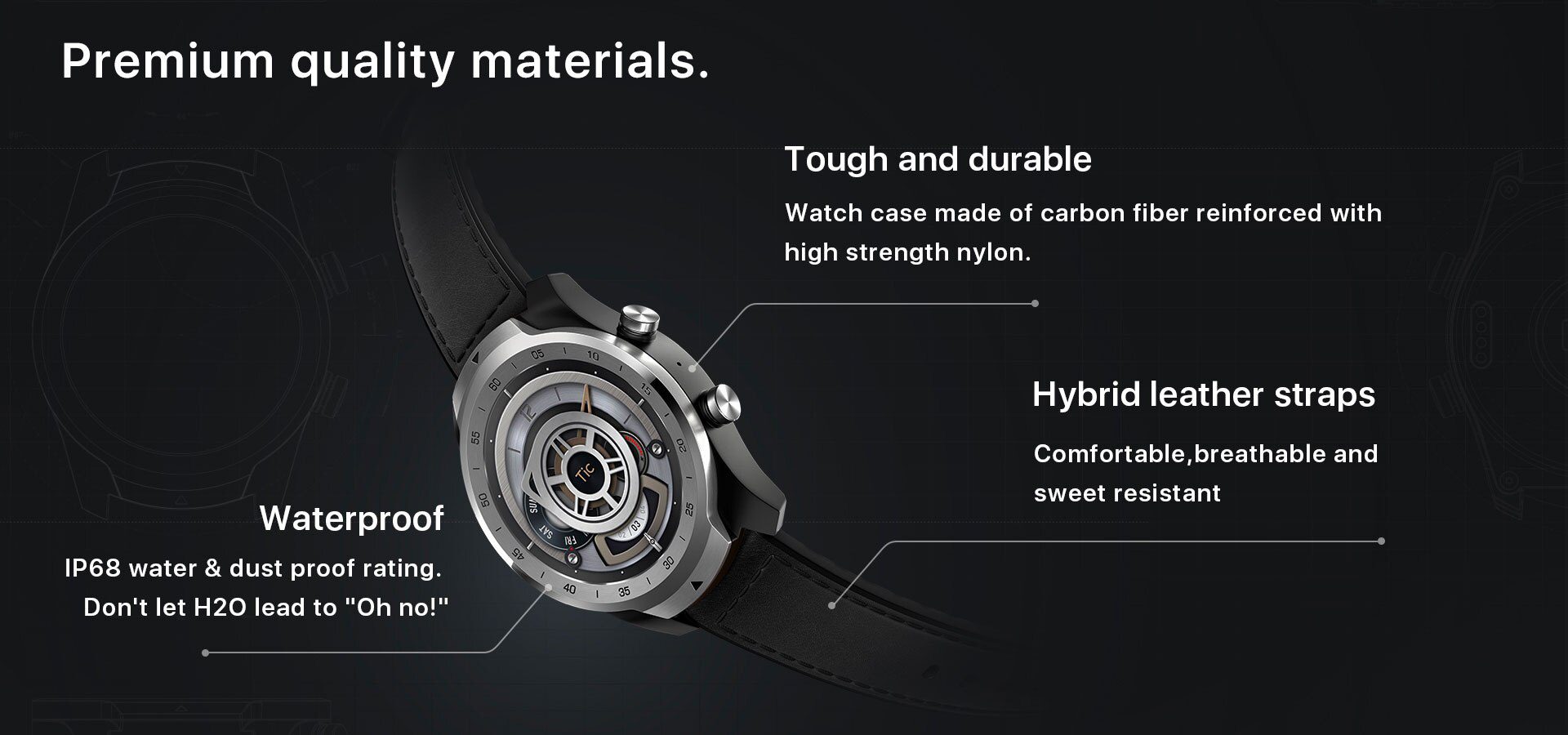 TicWatch Pro Smart Watch Men's Watch Wear OS by Google for iOS& Android NFC Payment Built in GPS Waterproof Bluetooth Smartwatch TicWatch Pro Smart Watch Men's Watch Wear OS by Google for iOS& Android NFC Payment Built in GPS Waterproof Bluetooth Smartwatch