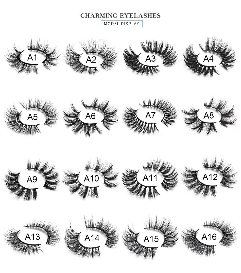 SEXYSHEEP 8/20 Pairs 15-20mm Natural 3D False Eyelashes Fake Lashes Makeup Kit Mink Lashes Extension Mink Eyelashes Wholesale