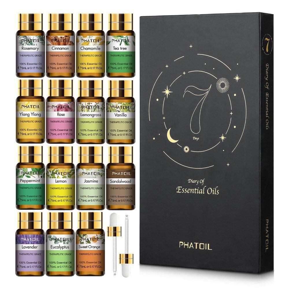 Pure Essential Oils 15pcs Gift Set Natural Plant Aroma Essential Oil Diffuser Eucalyptus Vanilla Mint Geranium Rose Tea Tree Oil Pure Essential Oils 15pcs Gift Set Natural Plant Aroma Essential Oil Diffuser Eucalyptus Vanilla Mint Geranium Rose Tea Tree Oil