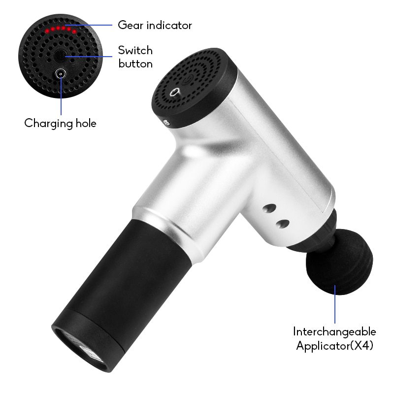 High Power Muscle Massage Gun High Speed Vibration Massager Theragun After Fitness Decompose Lactic Acid Relief Pain Relax body High Power Muscle Massage Gun High Speed Vibration Massager Theragun After Fitness Decompose Lactic Acid Relief Pain Relax body