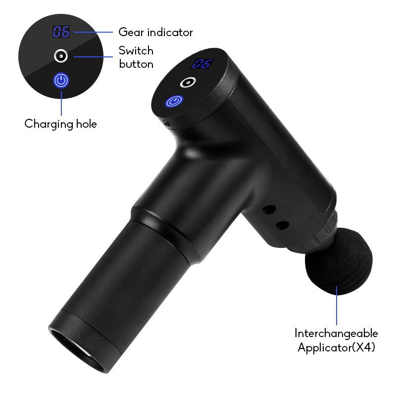 High Power Muscle Massage Gun High Speed Vibration Massager Theragun After Fitness Decompose Lactic Acid Relief Pain Relax body High Power Muscle Massage Gun High Speed Vibration Massager Theragun After Fitness Decompose Lactic Acid Relief Pain Relax body