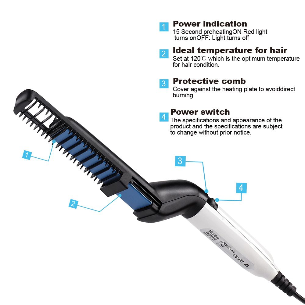 Men Beard Straightener Drop-shipping Fulfillment Hair Straightening Flat Iron Multifunctional Quick Hair Styler Ship from USA