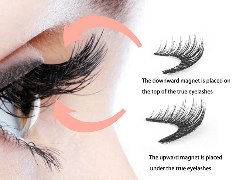 2 pairs of 4 natural magnetic eyelashes, reusable eyelashes, false eyelashes, quantum eyelash curler, easy to wear and transport 2 pairs of 4 natural magnetic eyelashes, reusable eyelashes, false eyelashes, quantum eyelash curler, easy to wear and transport