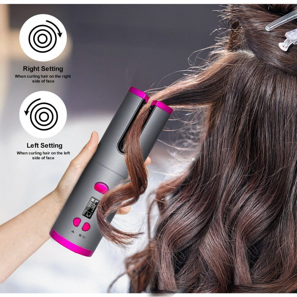 Automatic Hair Curler Auto Ceramic Wireless Curling Iron Hair Waver Tongs Beach Waves Iron Curling Wand Air Curler USB Cordless Automatic Hair Curler Auto Ceramic Wireless Curling Iron Hair Waver Tongs Beach Waves Iron Curling Wand Air Curler USB Cordless