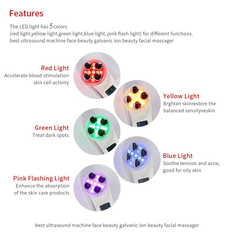 Ultrasonic Skin Scrubber Facial Cleansing Peeling Machine Blackhead Remover Pore Cleaner EMS LED Anti Aging Facial Massager EMS Ultrasonic Skin Scrubber Facial Cleansing Peeling Machine Blackhead Remover Pore Cleaner EMS LED Anti Aging Facial Massager EMS