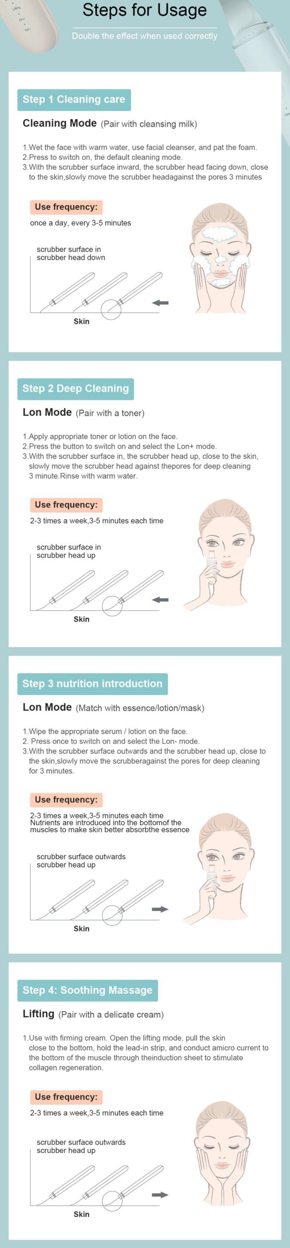 Ultrasonic Skin Scrubber Facial Cleansing Peeling Machine Blackhead Remover Pore Cleaner EMS LED Anti Aging Facial Massager EMS Ultrasonic Skin Scrubber Facial Cleansing Peeling Machine Blackhead Remover Pore Cleaner EMS LED Anti Aging Facial Massager EMS