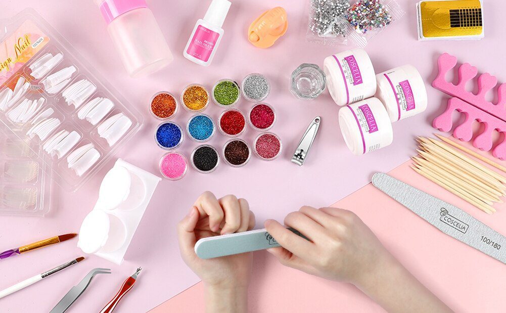 Full Nail Manicure Set Pro Acrylic Kit With Drill Machine Acrylic Liquid Nail Glue Glitter Powder Nail Tips Nail Art Tool Kit Full Nail Manicure Set Pro Acrylic Kit With Drill Machine Acrylic Liquid Nail Glue Glitter Powder Nail Tips Nail Art Tool Kit