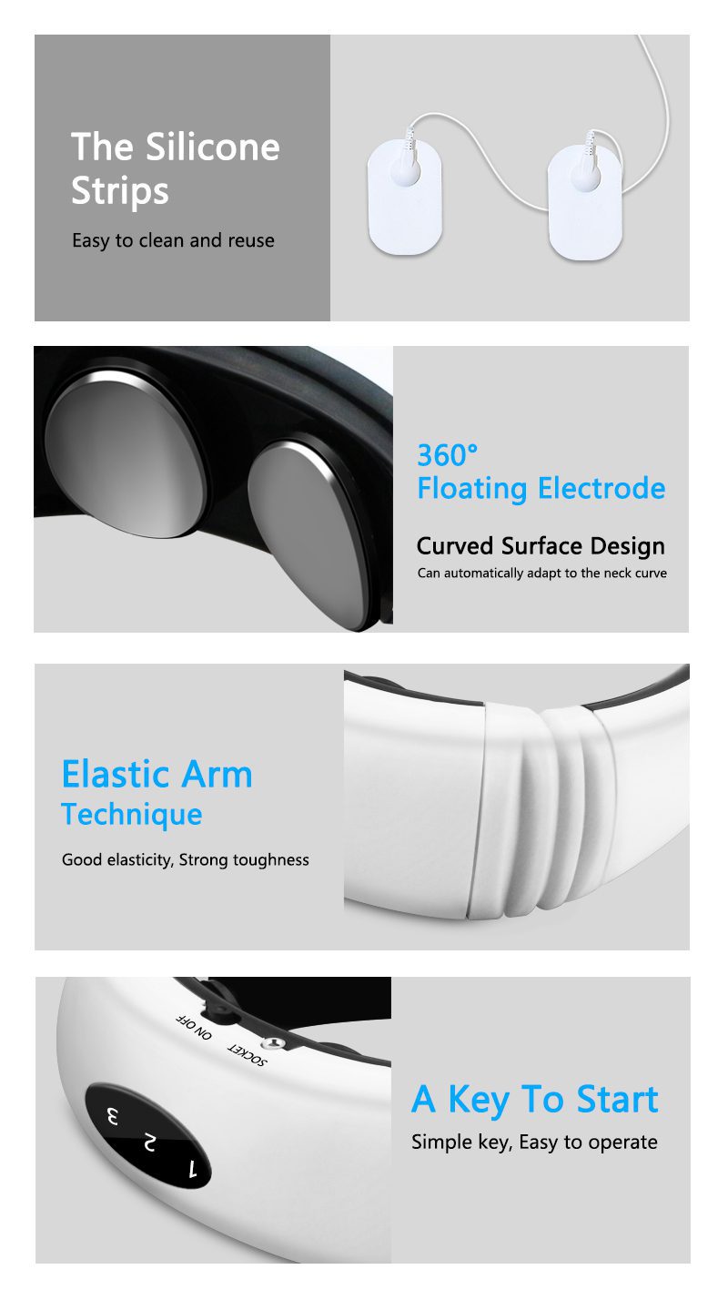 Electric Neck Massager & Pulse Back 6 Modes Power Control Far Infrared Heating Pain Relief Tool Health Care Relaxation Machine Electric Neck Massager & Pulse Back 6 Modes Power Control Far Infrared Heating Pain Relief Tool Health Care Relaxation Machine