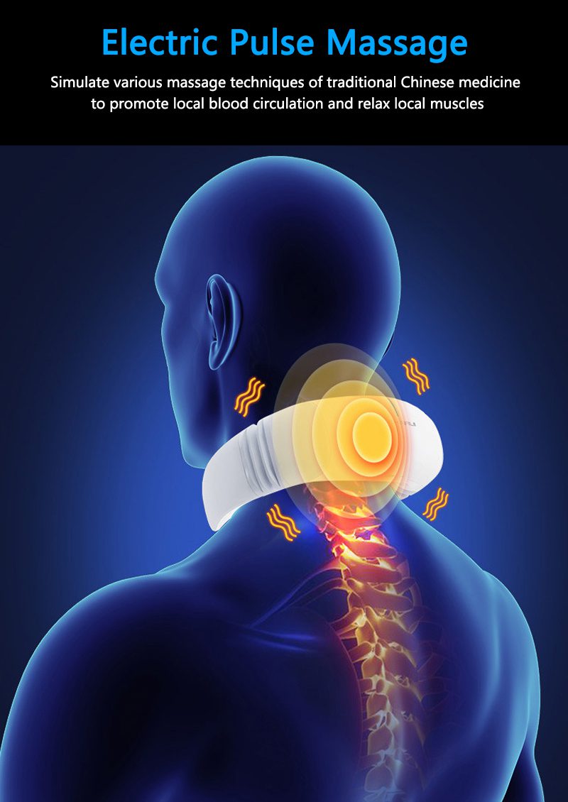 Electric Neck Massager & Pulse Back 6 Modes Power Control Far Infrared Heating Pain Relief Tool Health Care Relaxation Machine Electric Neck Massager & Pulse Back 6 Modes Power Control Far Infrared Heating Pain Relief Tool Health Care Relaxation Machine
