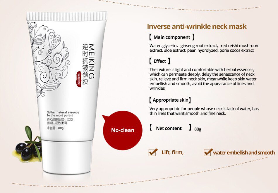 MEIKING Wrinkle Cream For Neck Whitening Moisturizing Nourishing Firming Neck Mask Skin Care Products MEIKING Wrinkle Cream For Neck Whitening Moisturizing Nourishing Firming Neck Mask Skin Care Products
