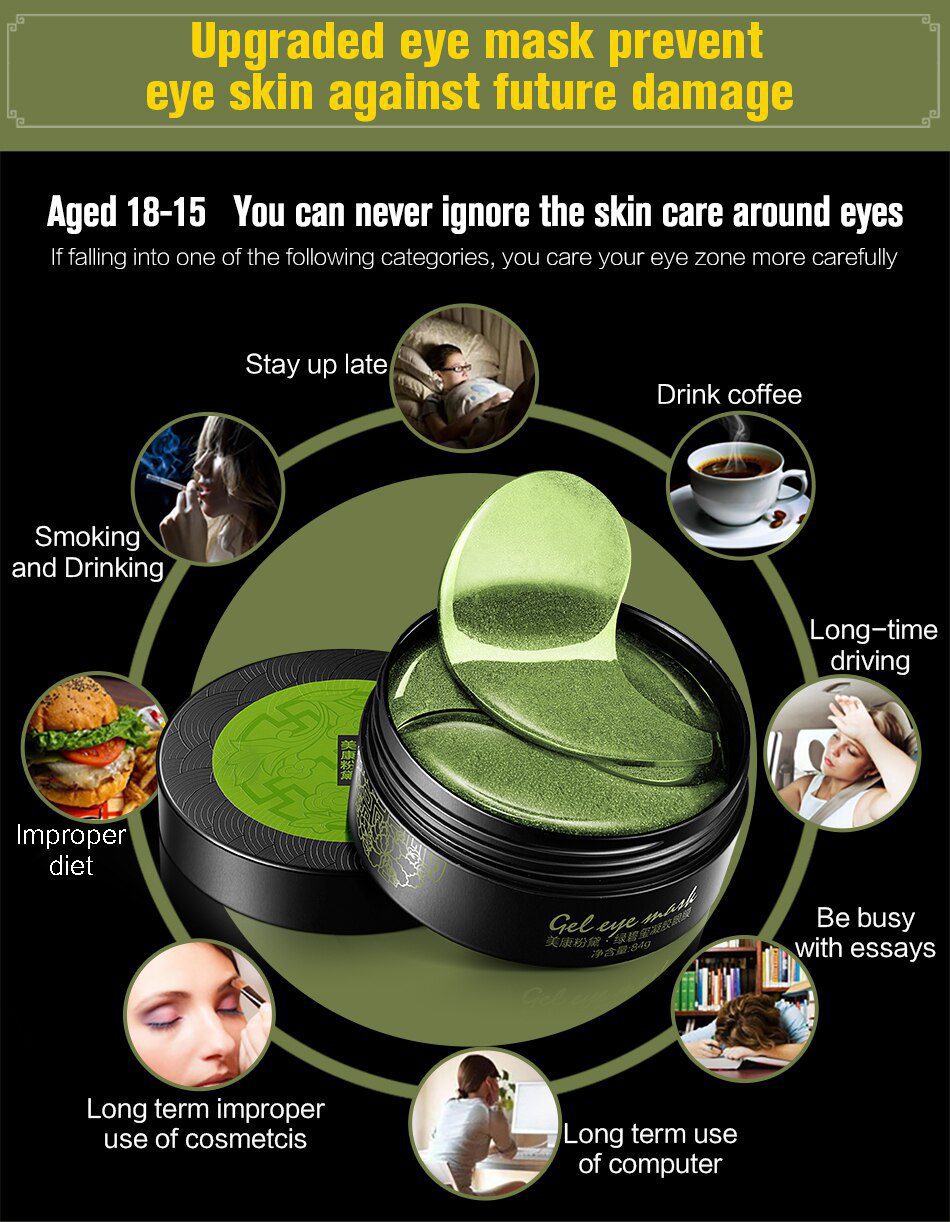 MEIKING Eye Patches 60 Pcs Collagen Crystal Hyaluronic Acid Remover Dark Circles Anti-wrinkle Patches Under The Eyes Of Korea
