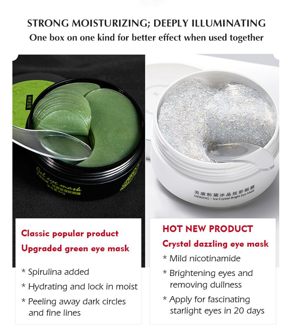 MEIKING Eye Patches 60 Pcs Hyaluronic Acid Nicotinamide Remover Dark Circles Anti-wrinkle Mask Under The Eyes Of Korea MEIKING Eye Patches 60 Pcs Hyaluronic Acid Nicotinamide Remover Dark Circles Anti-wrinkle Mask Under The Eyes Of Korea