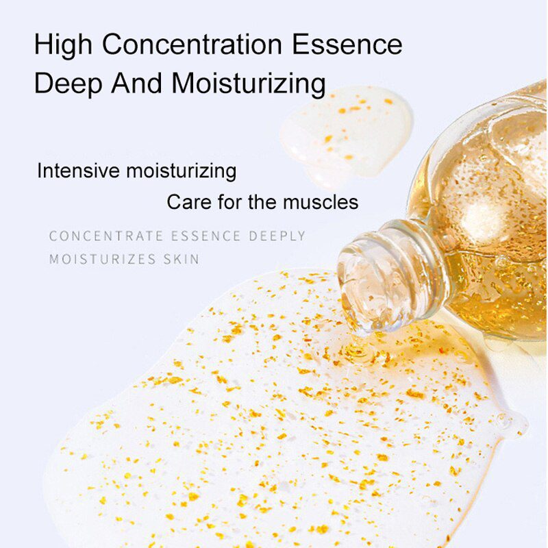 24K Gold Niacinamide Face Essence Moisturizing Anti-aging&Wrinkle Hyaluronic Acid Serum Shrinks Pores Repairs Dry Loose Skin 24K Gold Niacinamide Face Essence Moisturizing Anti-aging&Wrinkle Hyaluronic Acid Serum Shrinks Pores Repairs Dry Loose Skin