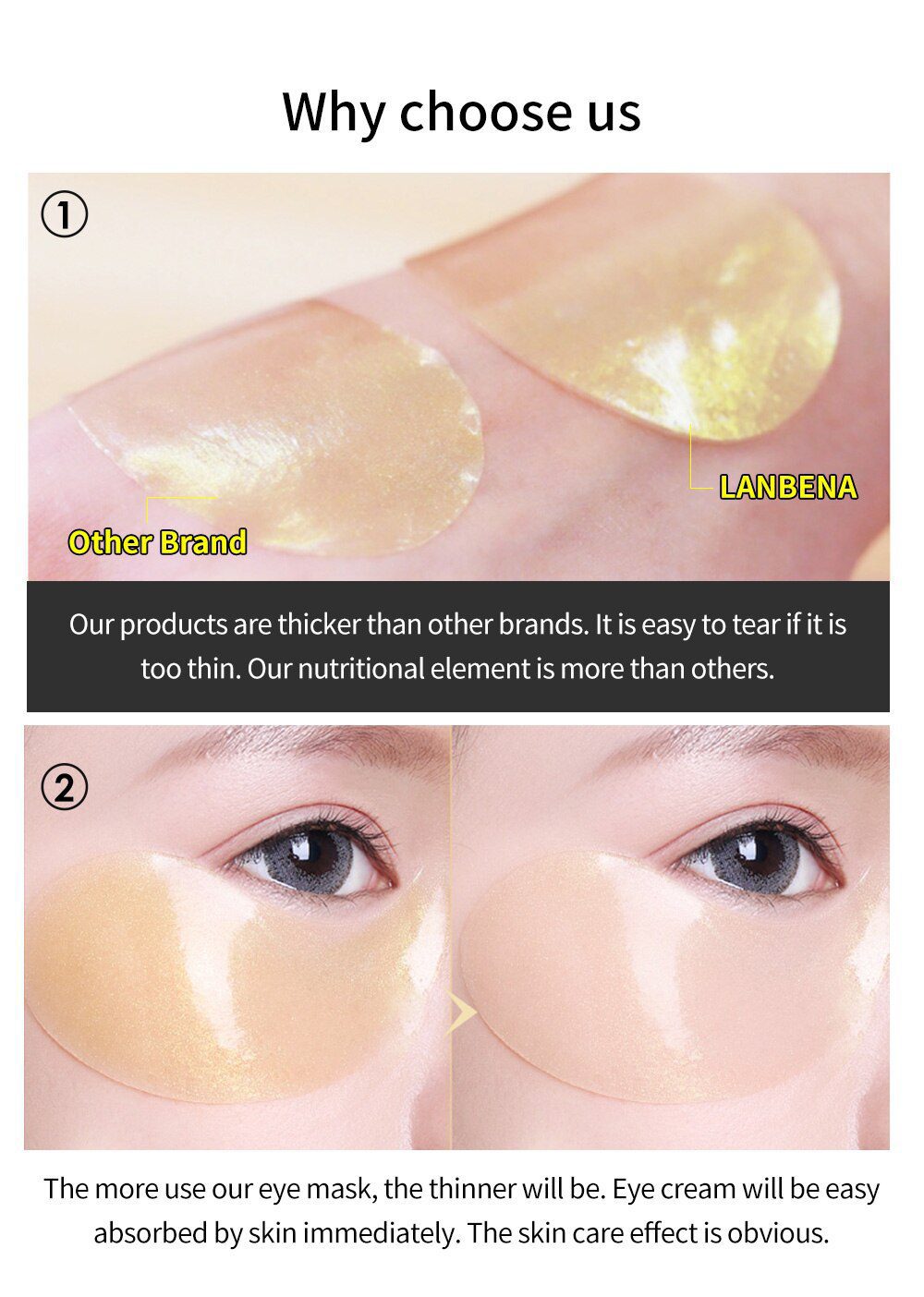 LANBENA Eye Mask Collagen Eye Patch Skin Care Hyaluronic Acid Gel Moisturizing Retinol Anti Aging Remove Dark Circles Eye Bag LANBENA Eye Mask Collagen Eye Patch Skin Care Hyaluronic Acid Gel Moisturizing Retinol Anti Aging Remove Dark Circles Eye Bag