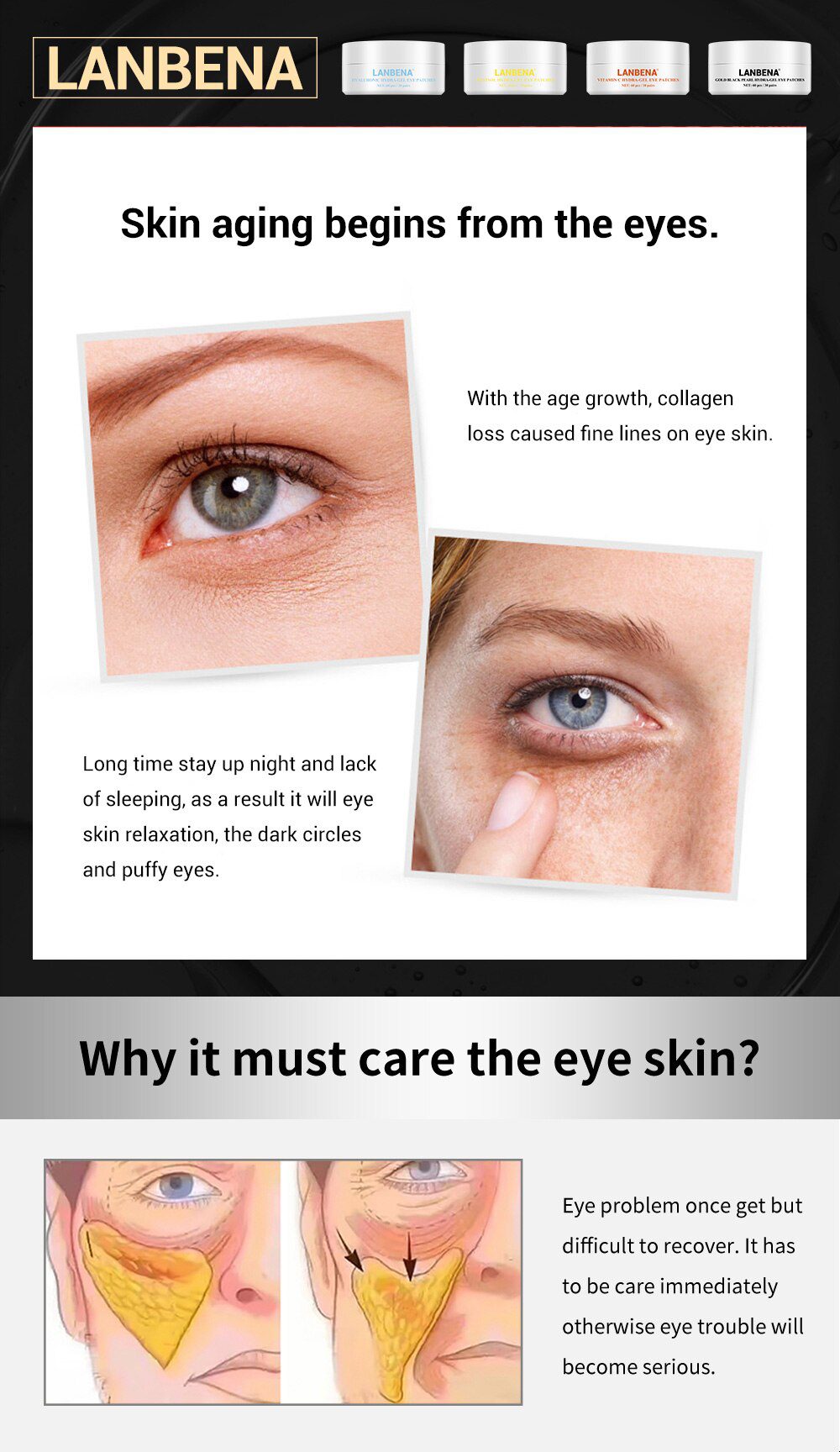 LANBENA Eye Mask Collagen Eye Patch Skin Care Hyaluronic Acid Gel Moisturizing Retinol Anti Aging Remove Dark Circles Eye Bag LANBENA Eye Mask Collagen Eye Patch Skin Care Hyaluronic Acid Gel Moisturizing Retinol Anti Aging Remove Dark Circles Eye Bag