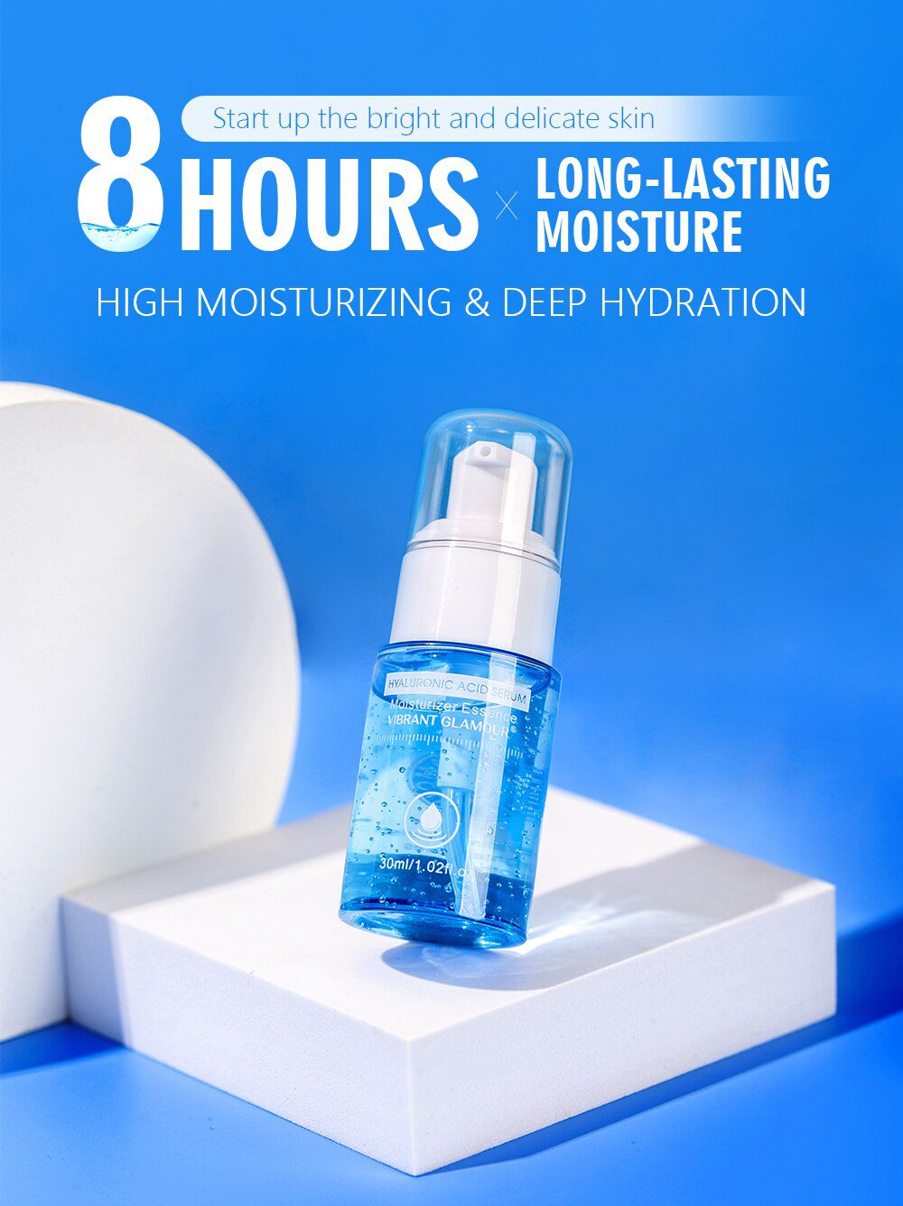 VIBRANT GLAMOUR Hyaluronic Acid Face Serum Moisturizing Shrink Pores Remove Fine Lines Anti-Aging Anti-Wrinkle Deep Care 30ml VIBRANT GLAMOUR Hyaluronic Acid Face Serum Moisturizing Shrink Pores Remove Fine Lines Anti-Aging Anti-Wrinkle Deep Care 30ml