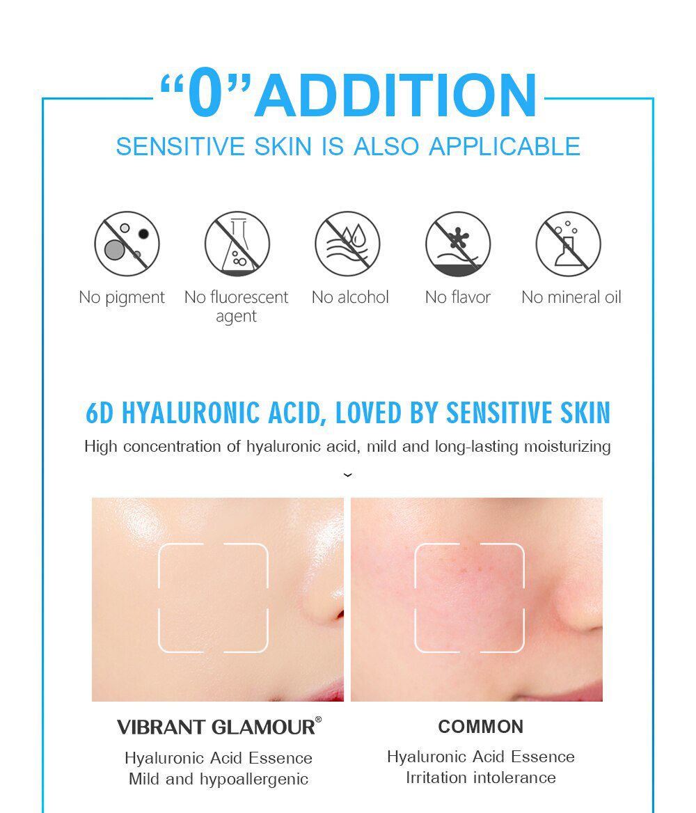 VIBRANT GLAMOUR Hyaluronic Acid Face Serum Moisturizing Shrink Pores Remove Fine Lines Anti-Aging Anti-Wrinkle Deep Care 30ml VIBRANT GLAMOUR Hyaluronic Acid Face Serum Moisturizing Shrink Pores Remove Fine Lines Anti-Aging Anti-Wrinkle Deep Care 30ml