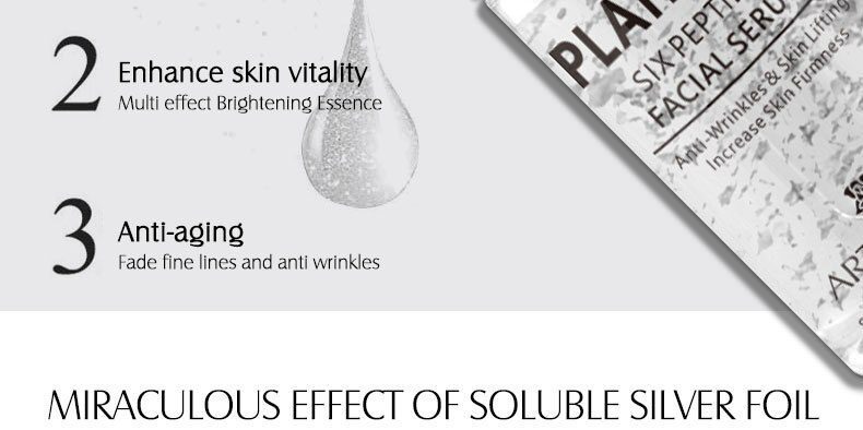 ARTISCARE Nicotinamide + Platinum + 24k Gold Six Peptides Essence 3pcs/lot Anti Wrinkles & Whitening Serum for Face Care Cream