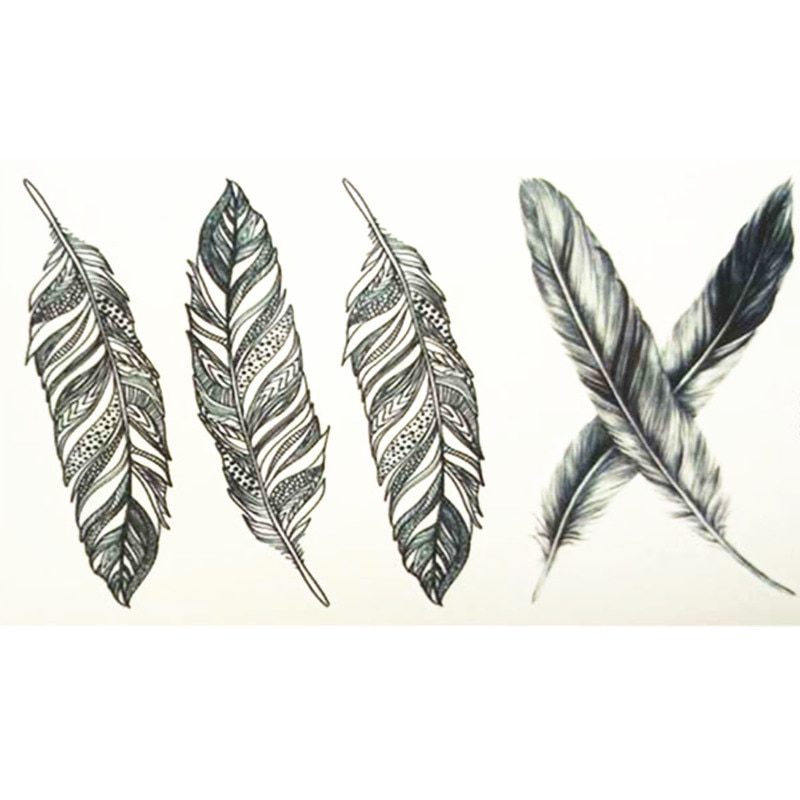10x6cm Temporary Small Cute Fashion Tattoo Seagull And Feathers 10x6cm Temporary Small Cute Fashion Tattoo Seagull And Feathers