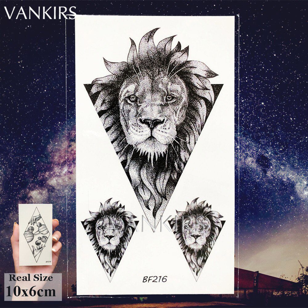 Small Geometric Africa Lion Animals Tribal Tattoos For Men Stickers Body Arm Art Temporary Tattoo Neck Ear Fake Tatoos For Women Small Geometric Africa Lion Animals Tribal Tattoos For Men Stickers Body Arm Art Temporary Tattoo Neck Ear Fake Tatoos For Women