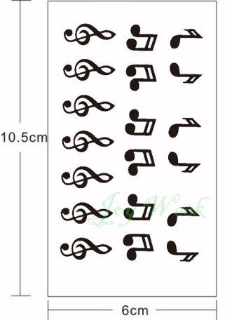 Waterproof Temporary Tattoo sticker on ear finger music note bird stars line streak henna tatto flash tatoo fake for women 24 Waterproof Temporary Tattoo sticker on ear finger music note bird stars line streak henna tatto flash tatoo fake for women 24